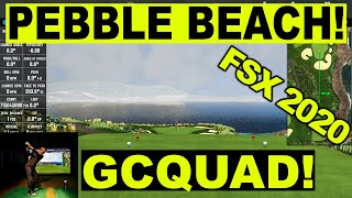 Playing Pebble Beach Golf Course on FSX 2020 Foresight Sports GCQuad [upl. by Latterll]