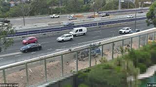 Warringah Freeway Upgrade time lapse  Sunday 26 January 2025 [upl. by Bertina]