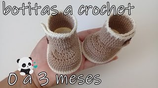 Tutorial botas de bebe a crochet 0 a 3 meses [upl. by Abrahan]