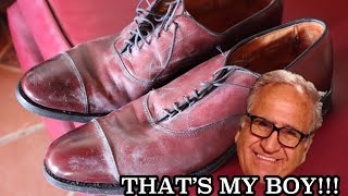 I SHINED MY DAD’S DUSTY SHOESAllen Edmonds Park Avenue Shoe Restore and Shine [upl. by Vogel]