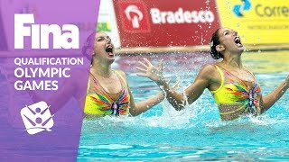 ReLive Duet Free  FINA Synchronised Swimming Olympic Games Qualification  Rio de Janeiro [upl. by Buatti610]