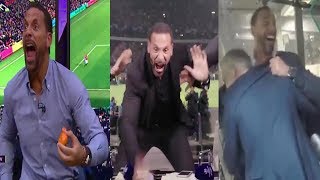 Rio Ferdinand Top Crazy Goal Reactions Man UTD Barcelona PSG Tottenham [upl. by Atteuqahc]