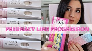 Pregnancy Line Progression 920DPO with HCG Betas  Pregnancy Test Reviews [upl. by Misti744]