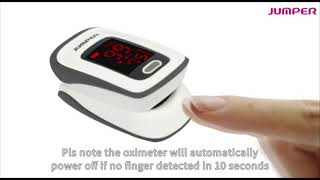 How To Use the Jumper Pulse Oximeter [upl. by Atteuqahc]