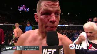 UFC 196 Nate Diaz and Conor McGregor Octagon Interview [upl. by Sacha]