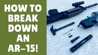 How To Break Down An AR 15 5 EASY Steps To Field Strip Your Rifle [upl. by Trilley944]