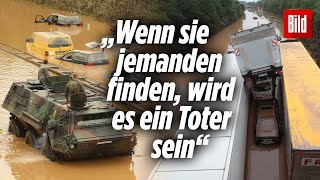 Hochwasser in Deutschland Bundeswehr sucht mit Panzern nach FlutOpfern [upl. by Diena]