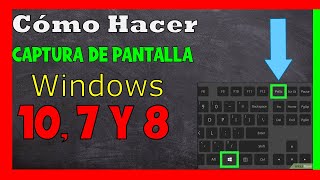 Como Tomar Captura de Pantalla en Computadora ✅ Windows 10 Windows 7 y 8 [upl. by Putnem]