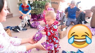 👶Baby HATES Christmas Present HILARIOUS😂 [upl. by Windzer]