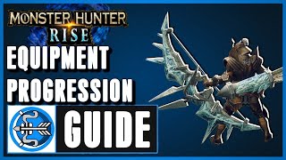 MH Rise Bow Equipment Progression Guide Recommended Playing [upl. by Carrie995]