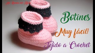 ESCARPINES BOTITAS bebe crochet ganchillo paso a paso  How to crochet baby BOOTIES step by step [upl. by Abdulla55]