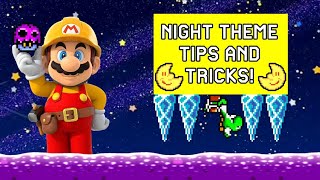 Tips amp Tricks On ALL of the Night Themes in Super Mario Maker 2 [upl. by Therese892]