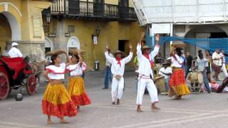 Traditional Dancing in Cartagena Colombia  Cumbia [upl. by Frederico]