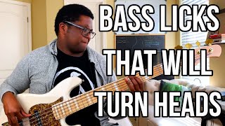 3 GOSPEL Bass LICKS That Will TURN HEADS [upl. by Llamaj]