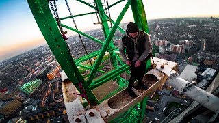 escaping from police south london crane climb [upl. by Yelahs]