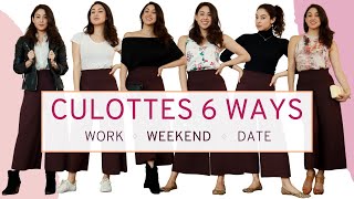 How To Style Culottes 6 Culottes Outfit Ideas for WorkWeekendDate [upl. by Lucia]