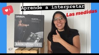 Cómo usar la báscula OMRON INTERPRETACIÓN DE MEDIDAS [upl. by Ancilin872]