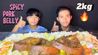 BRAISED PORK BELLY EATING  MANIPURI MUKBANG [upl. by Anelrahs]