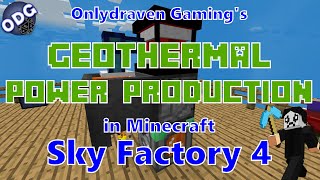 Minecraft  Sky Factory 4  How to Create Geothermal Power  Easy Power Production [upl. by Atikat512]