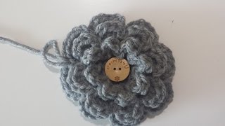 bloem haken  crochet flower [upl. by Camile]