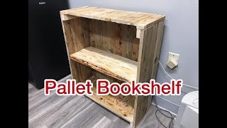 How To Build A Pallet Bookshelf [upl. by Soulier]