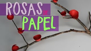 ¿Cómo hacer rosas de papel Flores de papel fáciles [upl. by Uzia]