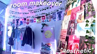 ULTIMATE ROOM MAKEOVER  transformation aesthetic room tour [upl. by Amehr]