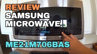 Samsung Microwave ME21M706BAS Over the Range with Glass Touch Bottom Control [upl. by Oiratnom]