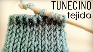 Punto quotTEJIDOquot Tunecino Crochet Tunecino [upl. by Airdnek]