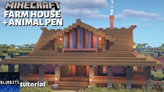 Minecraft Tutorial  How to Build a Country Farm House 11 [upl. by Llerrut177]