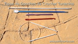 Tipos de Ganchos Que Puedes Usar En Crochet Tunecino [upl. by Anialad]