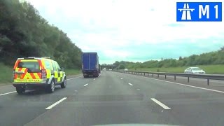 Driving in the UK  M1 Motorway Part 1 [upl. by Anilegnave612]