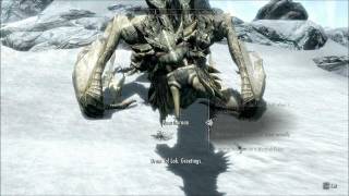 Skyrim  Speaking to Paarthurnax on The Throat of the World HD [upl. by Malamut]