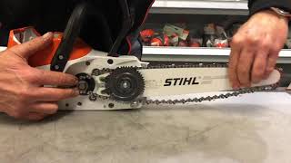 Motosega a Batteria Stihl MSA 120 CBq Come Cambiare la Catena [upl. by Nadda]