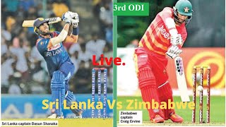 Zimbabwe Vs Sri Lanka  Live Cricket [upl. by Eerot]