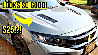 How To Universal Hood Vents for 25 10th Gen Civic [upl. by Mcgean]