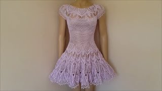 How to crochet a dress  Lace crochet dress  Part 1 [upl. by Chaiken524]