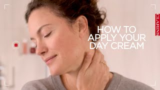 How to apply your daynight cream  Clarins [upl. by Nylicaj676]