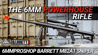 The 6mm Powerhouse Rifle  Barrett M82A1 Bolt Action Powered Airsoft Sniper Rifle [upl. by Ahsilrac]