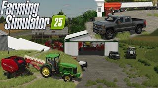 BAILING HAY AND NEW TRACTOR  Montieth IA  FS25 [upl. by Shauna]