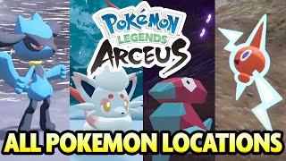 EVERY POKEMON LOCATION in POKEMON LEGENDS ARCEUS All Rare Pokemon [upl. by Essie]