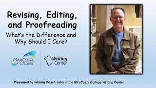 Revising Editing Proofreading Whats the Difference [upl. by Wurtz]