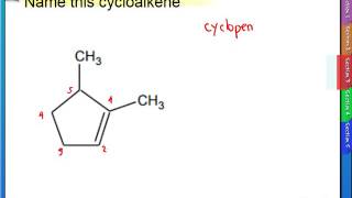 Naming of cycloalkene [upl. by Hess]