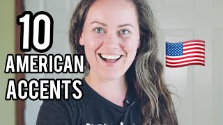 10 American Accents Imitation Examples [upl. by Eilra]