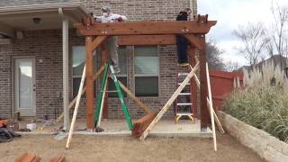 How to Build a Pergola  Part 2 InstallationAssembly [upl. by Suiradel984]