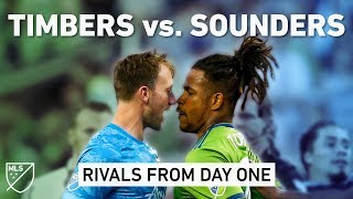 Origins of quotthe greatest soccer rivalry in North Americaquot  Timbers vs Sounders [upl. by Oneil]