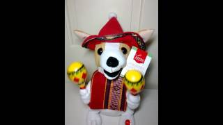 Animated Singing Christmas Puppy Dog chihuahua With Maracas quotDonde Esta Santa Clausquot New [upl. by Kcirdec254]