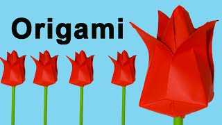 Como Hacer Flores De Papel Origami Fácil [upl. by Rozanne27]