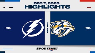 NHL Highlights  Lightning vs Predators  December 7 2023 [upl. by Dickens943]