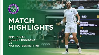 Hubert Hurkacz vs Matteo Berrettini  SemiFinal Highlights  Wimbledon 2021 [upl. by Llehcor]